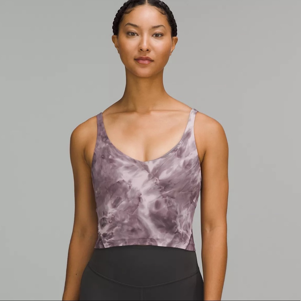 Lululemon align crop tank top 8 Diamond Dye Mink BeryLunarRockShadowGrey NWOT